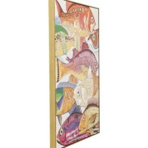 KARE Design Tela a Óleo Fish Meeting One 100x75cm New