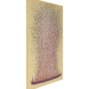KARE Design Tela a Óleo Flower Boat Gold Rosa 100x80cm New