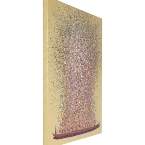 KARE Design Tela a Óleo Flower Boat Gold Rosa 160x120cm New