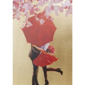 KARE Design Tela a Óleo Flower Couple Gold Rosa 100x80cm Clearance