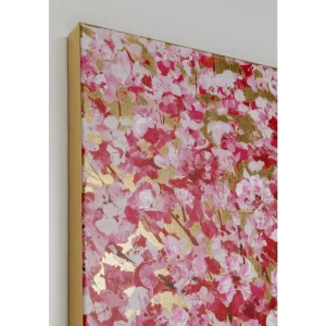 KARE Design Tela a Óleo Flower Couple Gold Rosa 100x80cm Clearance