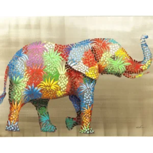 KARE Design Tela a Óleo Flower Elefant 90x120cm New