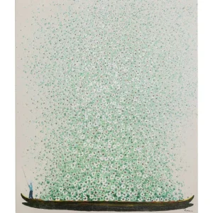 KARE Design Tela Flower Boat Beige Green 80x100 cm Fashion
