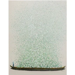 KARE Design Tela Flower Boat Beige Green 120x160 cm Clearance
