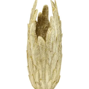 KARE Design Vaso Feathers Dourado 80cm Fashion