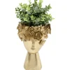 KARE Design Vaso Flowercrown Dourada 20 cm New