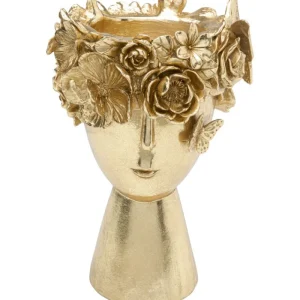 KARE Design Vaso Flowercrown Dourada 20 cm New