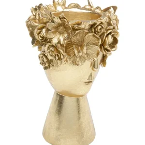KARE Design Vaso Flowercrown Dourada 20 cm New